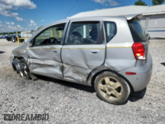 2006 Chevrolet Aveo LT with VIN KL1TG66696B619367, listed as a Copart auction lot 62567655 with 174,548 mi miles and Salvage title. Bid and sale history available at DreamBid. Image 2.