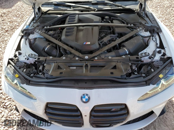 2023 BMW M4 Competition xDrive with VIN WBS43AZ05PCL79290, listed as a Copart auction lot 46134205 with 11,966 mi miles and Salvage Title. Bid and sale history available at carsss.com. Image 12.