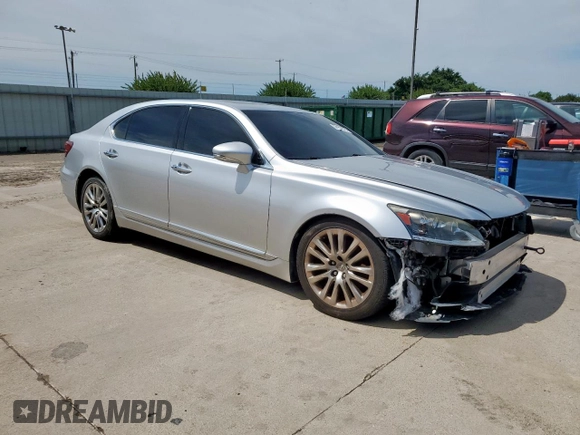2015 Lexus LS 460 L with VIN JTHGL5EF0F5054330, listed as a Copart auction lot 58452815 with 112,170 mi miles and Salvage title. Bid and sale history available at DreamBid. Image 4.