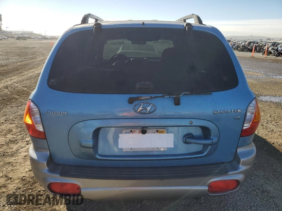 2003 Hyundai Santa Fe GLS with VIN KM8SC13D33U539760, listed as a Copart auction lot 87279324 with 168,868 mi miles and Salvage Title. Bid and sale history available at carsss.com. Image 6.