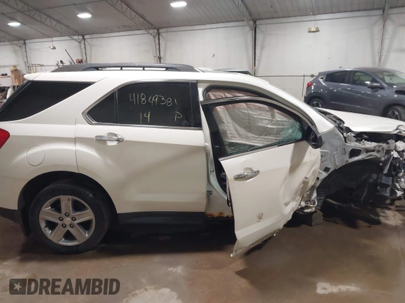 2014 Chevrolet Equinox LTZ with VIN 1GNFLHEKXEZ109795, listed as a IAAI auction lot 41849381 with 168,658 mi miles. Bid and sale history available at carsss.com. Image 14.