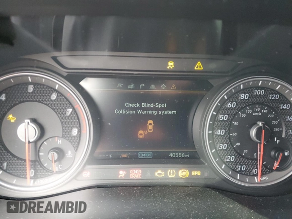 2021 Genesis G70 3.3T with VIN KMTG34LE3MU074503, listed as a Copart auction lot 41836875 with 40,556 mi miles and Salvage title. Bid and sale history available at DreamBid. Image 9.