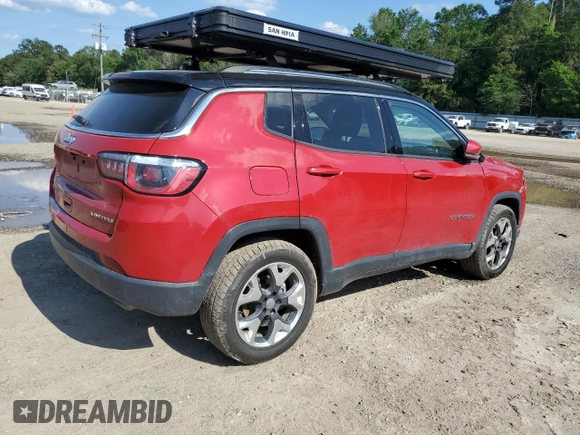 2018 Jeep Compass Limited with VIN 3C4NJDCB5JT281286, listed as a Copart auction lot 56836325 with 64,833 mi miles and Salvage title. Bid and sale history available at DreamBid. Image 3.