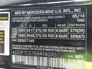 2014 Mercedes-Benz GL 450 with VIN 4JGDF7CE7EA414390, listed as a IAAI auction lot 42554915 with 114,997 mi miles and . Bid and sale history available at DreamBid. Image 9.