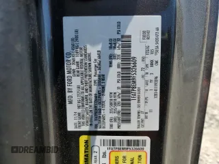 2015 Ford Mustang V6 with VIN 1FATP8EM9F5326609, listed as a Copart auction lot 59942165 with 42,958 mi miles and Salvage title. Bid and sale history available at DreamBid. Image 12.