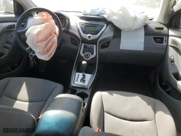 2012 Hyundai Elantra GLS with VIN 5NPDH4AE1CH129139, listed as a Copart auction lot 48070545 with 57,421 mi miles and Salvage Title. Bid and sale history available at carsss.com. Image 8.