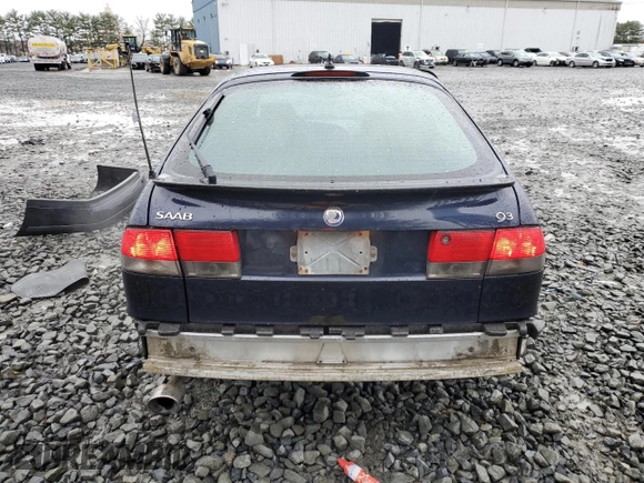 2001 Saab 9-3 with VIN YS3DD58H812003501, listed as a Copart auction lot 51526175 with 162,220 mi miles and Salvage Title. Bid and sale history available at carsss.com. Image 6.