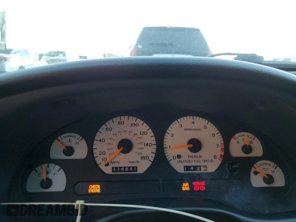 1997 Ford Mustang Cobra with VIN 1FALP47VXVF193303, listed as a Copart auction lot 88025845 with 114,841 mi miles and Salvage Title. Bid and sale history available at carsss.com. Image 9.