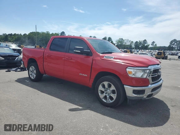 2022 Ram 1500 Lone Star with VIN 1C6RREFT1NN124615, listed as a Copart auction lot 56849265 with 89,947 mi miles and Salvage title. Bid and sale history available at DreamBid. Image 4.