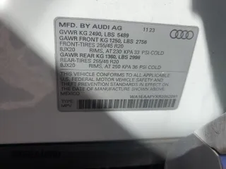 2024 Audi Q5 S line Premium Plus with VIN WA1EAAFYXR2052091, listed as a Copart auction lot 49450535 with Not provided miles and Salvage title. Bid and sale history available at DreamBid. Image 13.