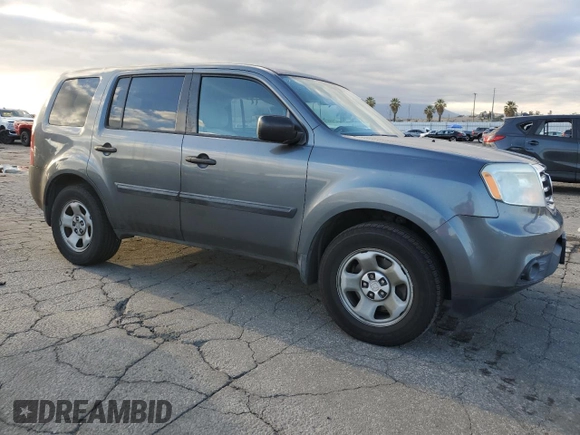 2013 Honda Pilot LX with VIN 5FNYF3H22DB014062, listed as a Copart auction lot 45481404 with 144,141 mi miles and Salvage title. Bid and sale history available at DreamBid. Image 4.