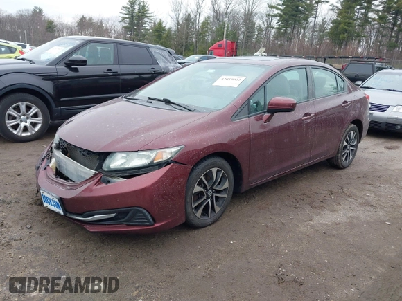 2015 Honda Civic EX with VIN 2HGFB2F85FH503798, listed as a IAAI auction lot 42019022 with 151,109 mi miles and . Bid and sale history available at carsss.com. Image 2.