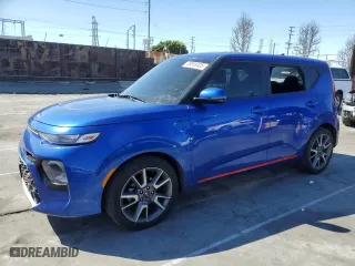 2020 Kia Soul GT-Line with VIN KNDJ63AU3L7059092, listed as a Copart auction lot 49818405 with 99,911 mi miles and Salvage Title. Bid and sale history available at carsss.com. Image 1.