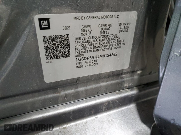 2021 Cadillac CT4 Premium Luxury z VIN 1G6DF5RK4M0134262, wystawiony jako Copart lot #56529615 z przebiegiem 61 324 mil mil oraz Tytuł czysty. Historia ofert i sprzedaży dostępna na DreamBid. Obrazek 13.