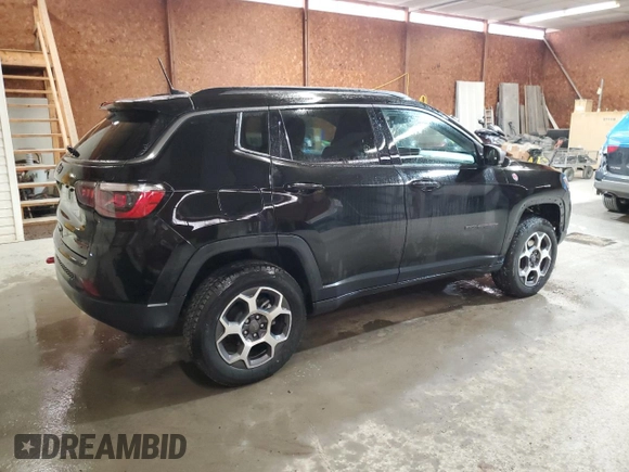 2022 Jeep Compass Trailhawk с VIN 3C4NJDDB5NT192208, выставлен на аукционе Copart как лот 55771715 с пробегом 30 291 миль миль и Списание • Salvage title. История ставок и продаж доступна на DreamBid. Изображение 3.