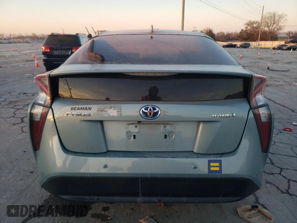 2018 Toyota Prius Two with VIN JTDKBRFU9J3065818, listed as a Copart auction lot 45777955 with 49,595 mi miles and Salvage Title. Bid and sale history available at DreamBid. Image 6.
