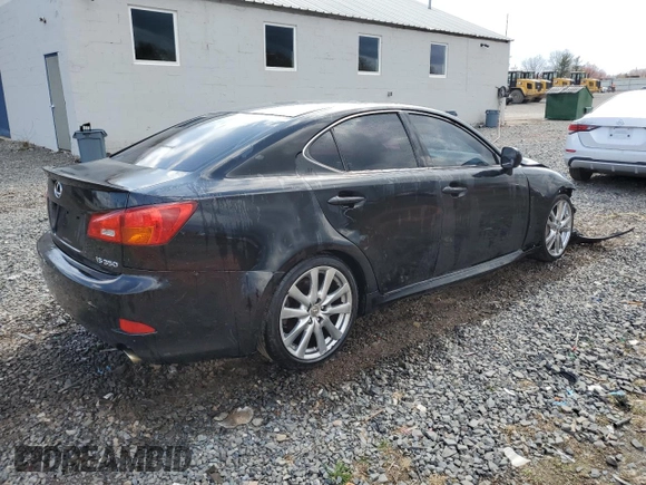 2006 Lexus IS 350 with VIN JTHBE262X62002770, listed as a Copart auction lot 50224325 with 270,328 mi miles and Salvage Title. Bid and sale history available at DreamBid. Image 3.