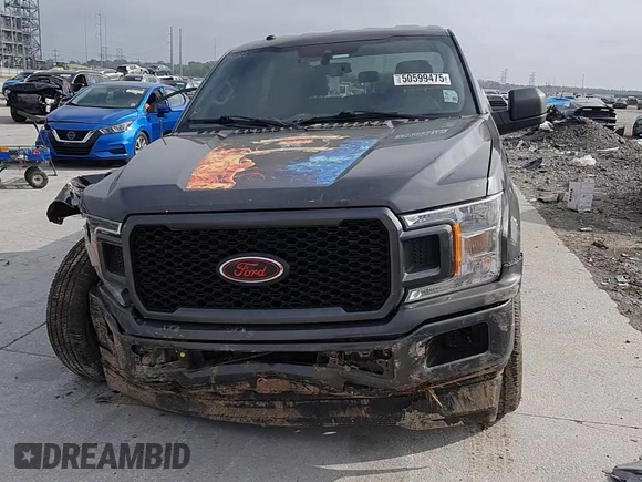 2019 Ford F-150 XL with VIN 1FTEW1CP3KKD68005, listed as a Copart auction lot 50599475 with 129,200 mi miles and Salvage Title. Bid and sale history available at carsss.com. Image 11.