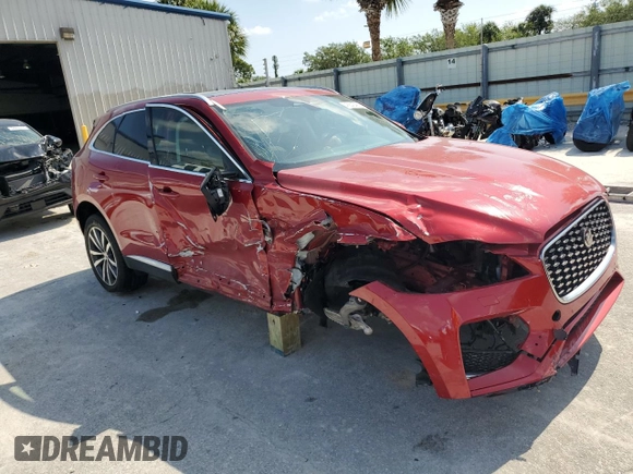 2022 Jaguar F-Pace S with VIN SADCJ2EXXNA698439, listed as a Copart auction lot 46642465 with 21,941 mi miles and Non repairable. Bid and sale history available at DreamBid. Image 4.