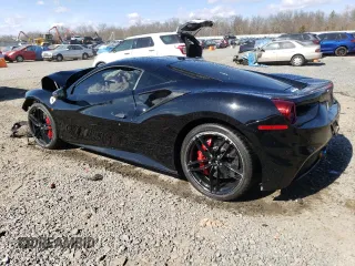 2018 Ferrari 488 z VIN ZFF79ALA6J0231860, wystawiony jako Copart lot #46477065 z przebiegiem Nie podano mil oraz Szkoda całkowita • Salvage title. Historia ofert i sprzedaży dostępna na DreamBid. Obrazek 2.
