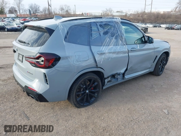 2023 BMW X3 M40i with VIN 5UX83DP04P9R51913, listed as a IAAI auction lot 41628309 with 23,681 mi miles and . Bid and sale history available at DreamBid. Image 4.