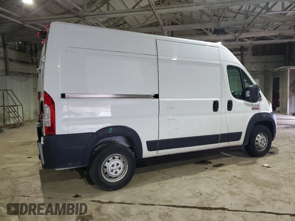 2021 Ram ProMaster Cargo with VIN 3C6LRVBG9ME575955, listed as a Copart auction lot 88149485 with 61,881 mi miles and Salvage Title. Bid and sale history available at carsss.com. Image 3.