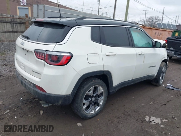 2020 Jeep Compass Limited with VIN 3C4NJDCB8LT209405, listed as a IAAI auction lot 38675190 with 53,381 mi miles and . Bid and sale history available at DreamBid. Image 4.