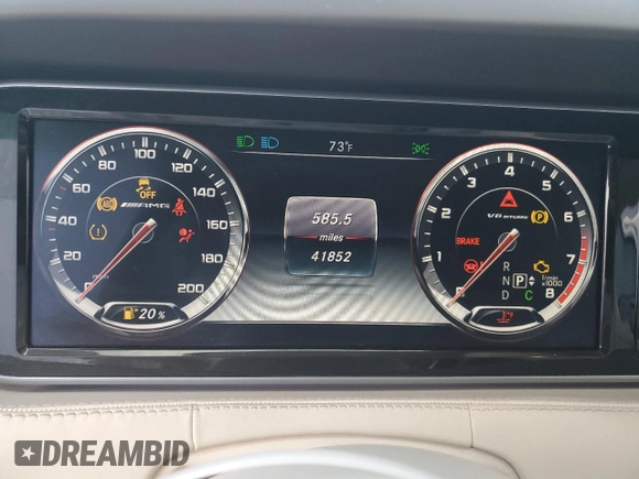 2015 Mercedes-Benz S 63 AMG with VIN WDDXJ7JB4FA009040, listed as a Copart auction lot 55732965 with 41,852 mi miles and Salvage Title. Bid and sale history available at DreamBid. Image 9.