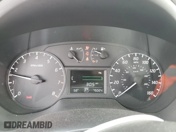 2016 Nissan Sentra SR with VIN 3N1AB7AP7GY326884, listed as a Copart auction lot 49908725 with 75,024 mi miles and Salvage Title. Bid and sale history available at DreamBid. Image 9.