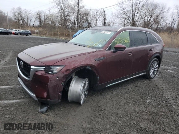 2024 Mazda CX-90 3.3 Turbo Premium with VIN JM3KKDHD2R1147713, listed as a Copart auction lot 51583255 with 8,502 mi miles and Salvage Title. Bid and sale history available at carsss.com. Image 1.