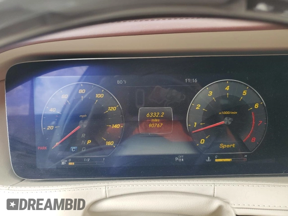 2018 Mercedes-Benz S 560 with VIN WDDUG8DB9JA369366, listed as a Copart auction lot 42800795 with 90,767 mi miles and Clean Title. Bid and sale history available at carsss.com. Image 9.