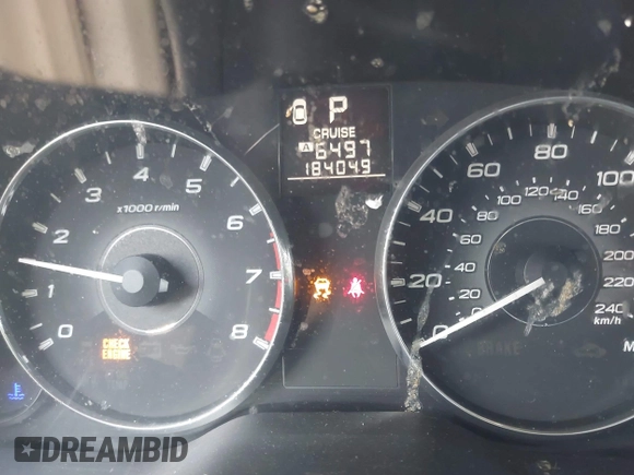 2012 Subaru Outback 2.5i with VIN 4S4BRCAC1C3228824, listed as a IAAI auction lot 42522122 with 184,049 mi miles and . Bid and sale history available at DreamBid. Image 7.