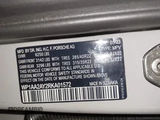 2024 Porsche Cayenne z VIN WP1AA2AY5RDA01585, wystawiony jako IAAI lot #41908153 z przebiegiem 15 559 mil mil oraz . Historia ofert i sprzedaży dostępna na DreamBid. Obrazek 9.