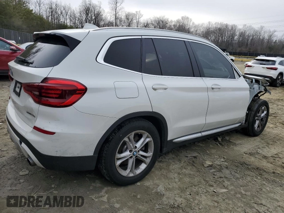 2020 BMW X3 sDrive30i with VIN 5UXTY3C03LLU72584, listed as a Copart auction lot 44106795 with 77,594 mi miles and Salvage Title. Bid and sale history available at carsss.com. Image 3.