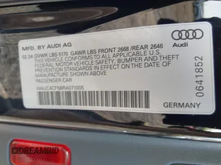 2024 Audi S5 Sportback Premium Plus z VIN WAUC4CF58RA071005, wystawiony jako IAAI lot #42154760 z przebiegiem 11 149 mil mil oraz . Historia ofert i sprzedaży dostępna na DreamBid. Obrazek 9.