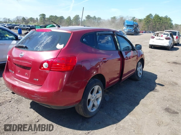 2009 Nissan Rogue S with VIN JN8AS58V59W184703, listed as a IAAI auction lot 39205795 with 118,233 mi miles. Bid and sale history available at carsss.com. Image 4.