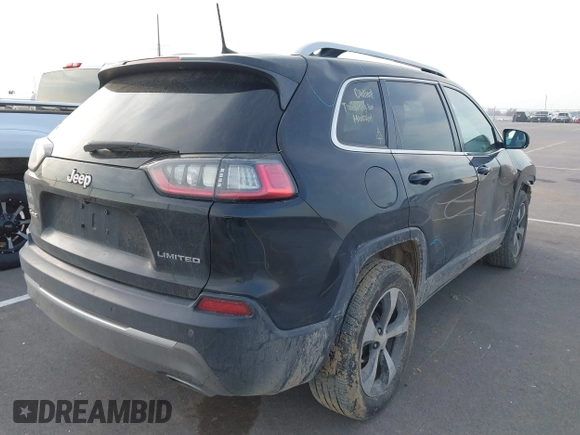 2019 Jeep Cherokee Limited with VIN 1C4PJMDXXKD245877, listed as a IAAI auction lot 41984332 with 103,300 mi miles and . Bid and sale history available at carsss.com. Image 4.