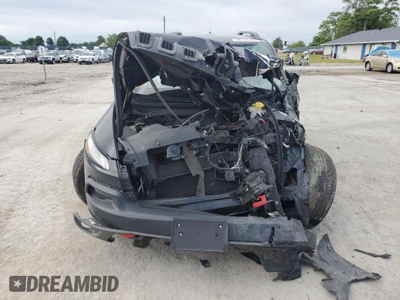 2014 Jeep Cherokee Trailhawk with VIN 1C4PJMBB2EW173458, listed as a Copart auction lot 56146355 with Not provided miles and Salvage title. Bid and sale history available at DreamBid. Image 5.
