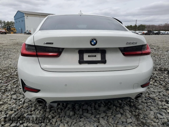 2020 BMW 3 Series 330i xDrive with VIN 3MW5R7J05L8B20595, listed as a Copart auction lot 51550985 with 0 mi miles and Salvage Title. Bid and sale history available at carsss.com. Image 6.