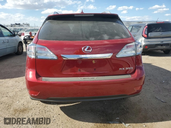 2011 Lexus RX 350 with VIN 2T2ZK1BA6BC051925, listed as a Copart auction lot 53166295 with 100,636 mi miles and Salvage Title. Bid and sale history available at carsss.com. Image 6.