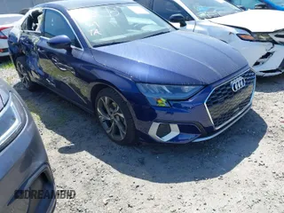 2022 Audi A3 Premium with VIN WAUGUDGY6NA071109, listed as a IAAI auction lot 41598793 with 28,682 mi miles. Bid and sale history available at carsss.com. Image 1.