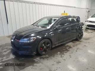 2018 Volkswagen Golf GTI S with VIN 3VW547AUXJM291185, listed as a Copart auction lot 87524835 with 86,395 mi miles and Salvage Title. Bid and sale history available at carsss.com. Image 1.