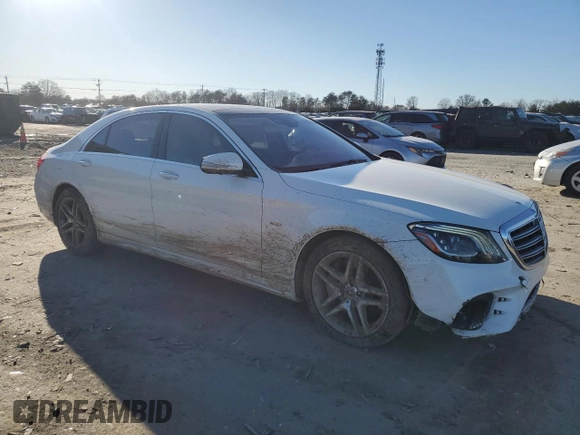 2018 Mercedes-Benz S 560 with VIN WDDUG8DB0JA380210, listed as a Copart auction lot 42858285 with 111,984 mi miles and Salvage Title. Bid and sale history available at carsss.com. Image 4.