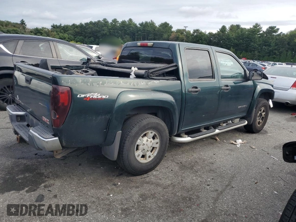 2005 GMC Canyon 1SF SLE Z71 with VIN 1GTDT136X58262521, listed as a Copart auction lot 73214044 with 0 mi miles and Salvage Title. Bid and sale history available at carsss.com. Image 3.