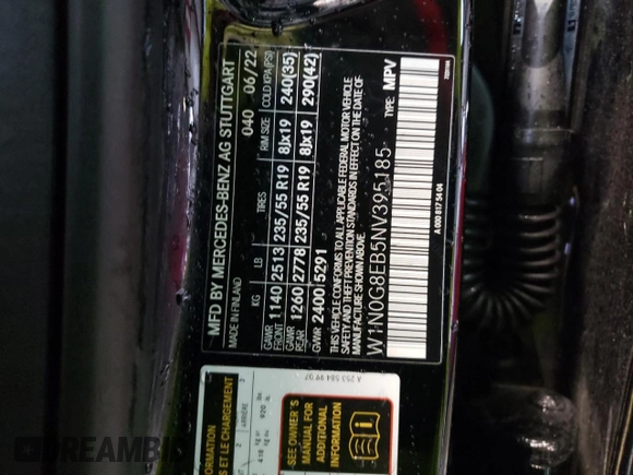 2022 Mercedes-Benz GLC 300 z VIN W1N0G8EB5NV395185, wystawiony jako Copart lot #52590045 z przebiegiem 28 791 mil mil oraz Szkoda całkowita • Salvage title. Historia ofert i sprzedaży dostępna na DreamBid. Obrazek 13.