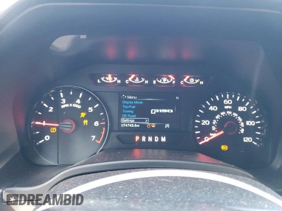 2018 Ford F-150 XL with VIN 1FTEW1E57JFB15742, listed as a Copart auction lot 52550645 with 74,743 mi miles and Clean Title. Bid and sale history available at carsss.com. Image 9.