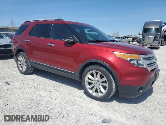 2013 Ford Explorer XLT with VIN 1FM5K7D86DGA55344, listed as a Copart auction lot 54362225 with 186,869 mi miles and Salvage Title. Bid and sale history available at DreamBid. Image 4.