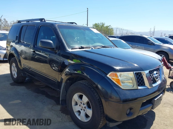 2005 Nissan Pathfinder LE with VIN 5N1AR18UX5C721693, listed as a IAAI auction lot 42626528 with 207,968 mi miles and . Bid and sale history available at DreamBid. Image 1.