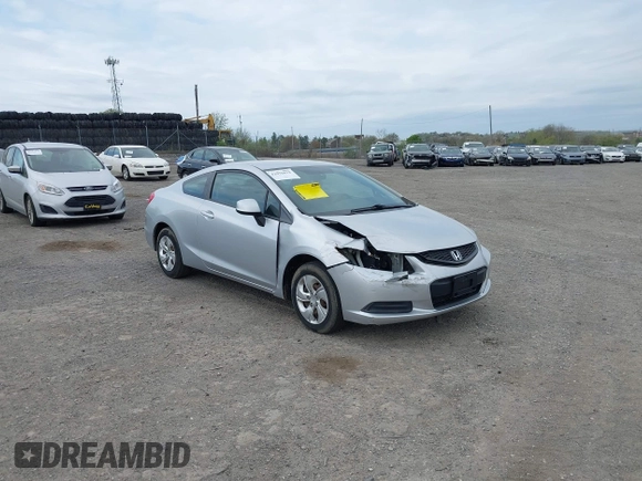 2013 Honda Civic Cpe LX with VIN 2HGFG3B58DH519509, listed as a IAAI auction lot 42056018 with 80,453 mi miles. Bid and sale history available at carsss.com. Image 1.