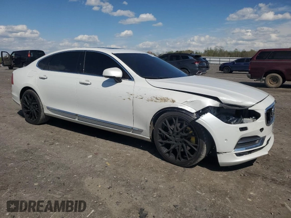 2018 Volvo S90 Inscription with VIN LVY992ML4JP005619, listed as a Copart auction lot 53337845 with 93,774 mi miles and Salvage Title. Bid and sale history available at carsss.com. Image 4.